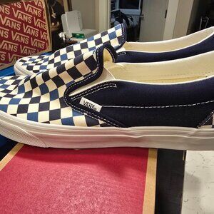 VANS CLASSIC CHECKERBOARD SLIP-ON Blue (VN000D5PBX9) Skateboarding Mens 13 NEW